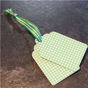 Mini Check Tags - Emerald