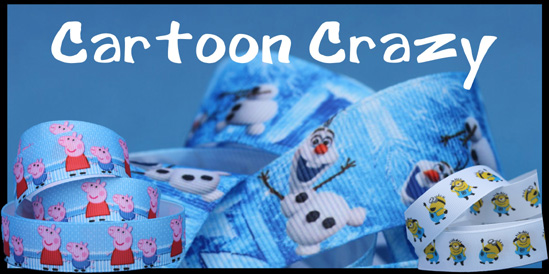 cartoon ribbon, minion ribbon, pepa pig ribbon Frozen ribbon