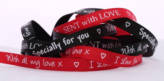 hand made sentiment ribbons
