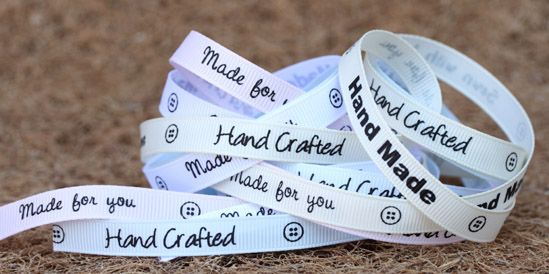 hand made sentiment ribbons