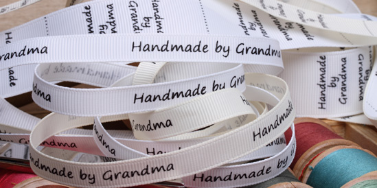handmadeby grandma ribbon labels