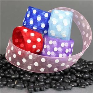 sheer polka dot ribbon, sherr puff dot ribbon