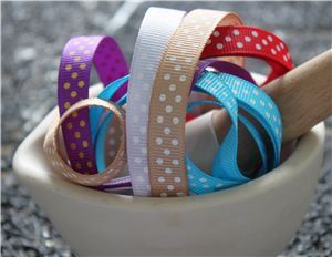 swiss dot ribbons