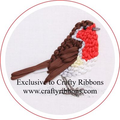 Silk Ribbon Embroidery Kit - Robin