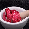 Order  Grosgrain Ribbon - Swiss Dot Scarlet/White