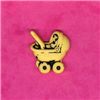 Order  Novelty Button - Lemon Pram