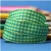 Order 15mm Gingham Ribbon - Baby Maize/Jade