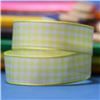 Order  15mm Gingham Ribbon - Lemon