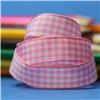 Order  15mm Gingham Ribbon - Rose
