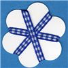 Order 5mm Gingham Ribbon- Royal/White