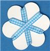 Order 5mm Gingham Ribbon - Turquoise/White