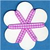 Order  5mm Gingham Ribbon - Garden Rose/White