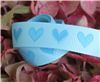 Order  16mm Single Heart Ribbon - Blue Topaz
