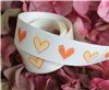 Order  16mm Single Heart Ribbon - Candlelight