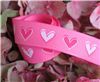 Order  16mm Single Heart Ribbon - Hot Pink