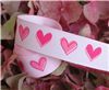 Order  16mm Single Heart Ribbon - Pearl Pink