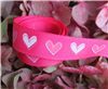Order  16mm Single Heart Ribbon - Shocking Pink