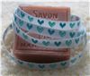 Order  10mm Single Heart Ribbon - Blue Vapour