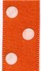 Order  15mm Polka Dot Ribbon - Orange