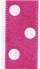 Order 15mm Polka Dot Ribbon - Hot Pink