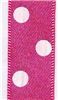 Order  15mm Polka Dot Ribbon - Hot Pink