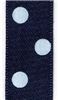 Order  15mm Polka Dot Ribbon - Navy