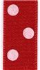 Order  15mm Polka Dot Ribbon - Red