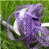 Order  Organza Swiss Dot Ribbon - Purple/White