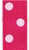 Order 15mm Polka Dot Ribbon - Shocking Pink