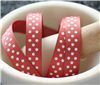 Order  Grosgrain Ribbon - Swiss Dot Rust/White