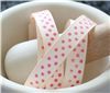 Order Grosgrain Ribbon - Swiss Dot Nude/Hot Pink