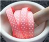 Order Grosgrain Ribbon - Swiss Dot Lt Coral/White