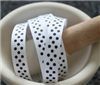 Order  Grosgrain Ribbon - Swiss Dot White/Black