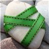 Order  Saddle Stitch Ribbon - Lime/Brown