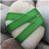 Order  Saddle Stitch Ribbon - Lime/Purple