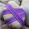Order  Saddle Stitch Ribbon - Purple/White