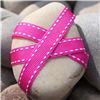 Order  Saddle Stitch Ribbon - Fuschia/White