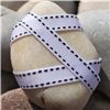Order  Saddle Stitch Ribbon - White/Black