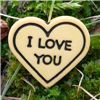 Order  Buttons - I Love You Heart - Yellow