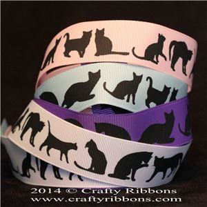 Click to enlarge Animal Silhouette Ribbons - Cats Animal Silhouette Ribbons - Cats