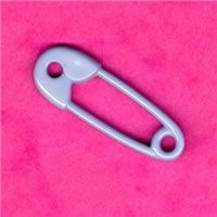 Novelty Button - Blue Nappy Pin