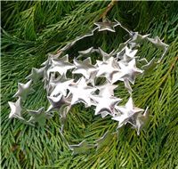 Christmas Ribbon - Silver Stars