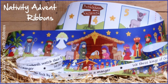 nativity advent number ribbons