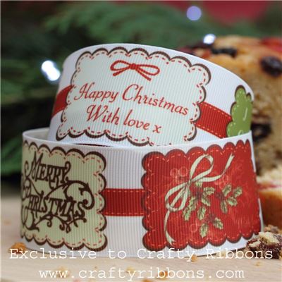 Christmas Charm Ribbon - Badges