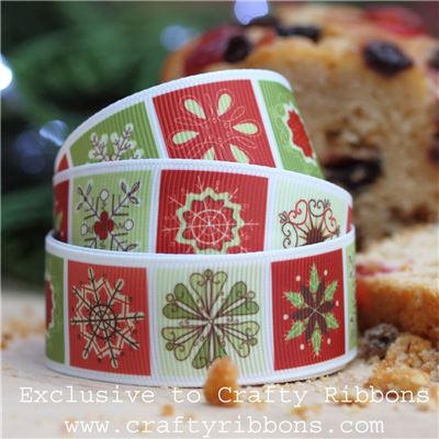 Christmas Charm Ribbon - Snowflakes