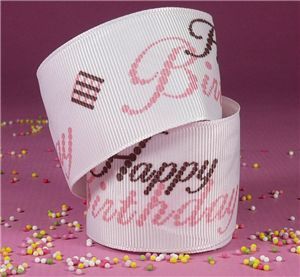 Cupcake Ribbon - Chocolate Happy Birthday
