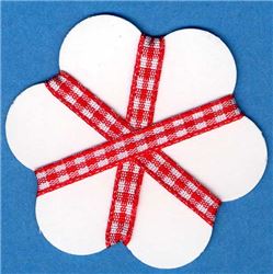 5mm Gingham Ribbon - Red/White