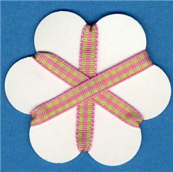 5mm Gingham Ribbon - Peony/Sea Foam