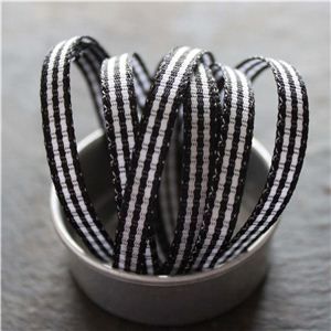 Mini Check Ribbon - Black