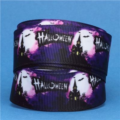 Halloween Ribbon - Haunted House